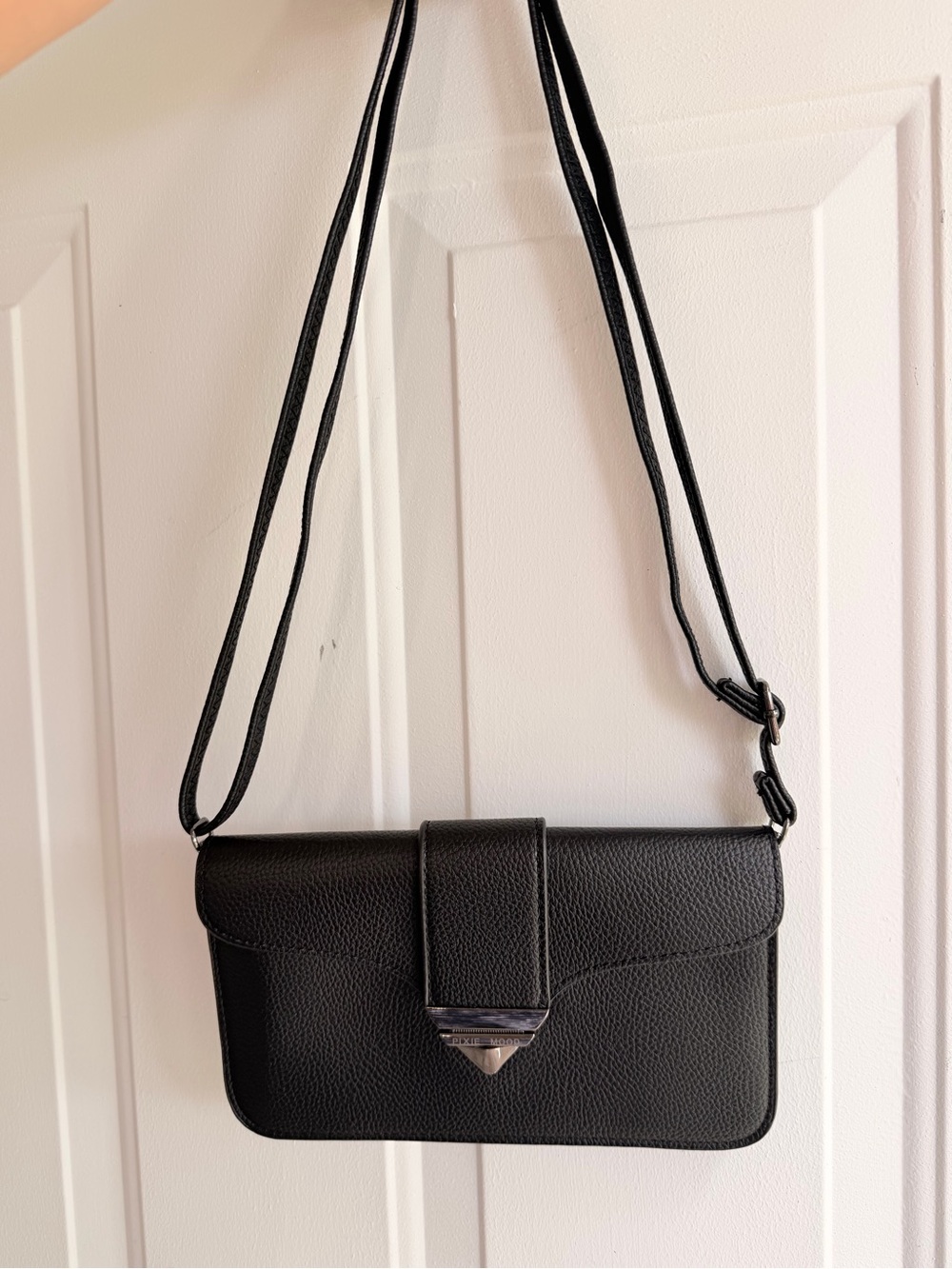 Pixie Mood Black Pebbled Crossbody Bag